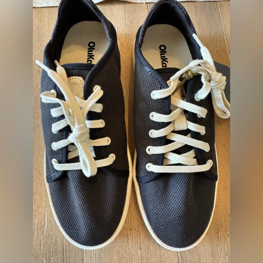 OluKai Pehuea Li Sneakers, Black & White Sand, NWT, Women’s Multiple Sizes - Picture 4 of 16